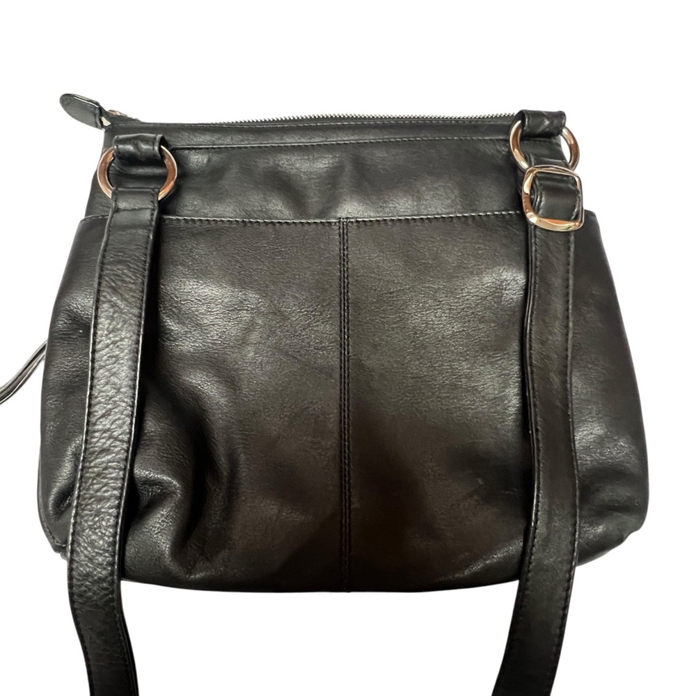 ili New York Black Genuine Leather RFID Crossbody Travel Everyday Purse - Picture 6 of 16